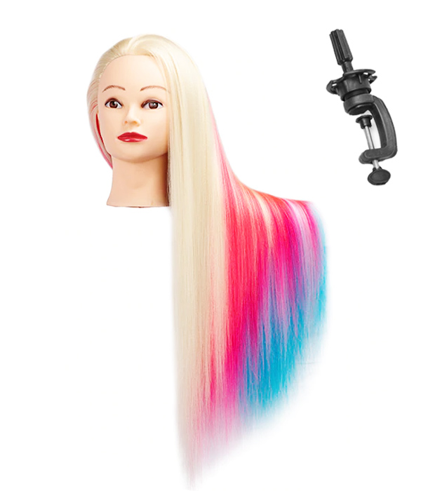 Голова манекен для детей с разноцветными волосами «Радуга», мультицвет